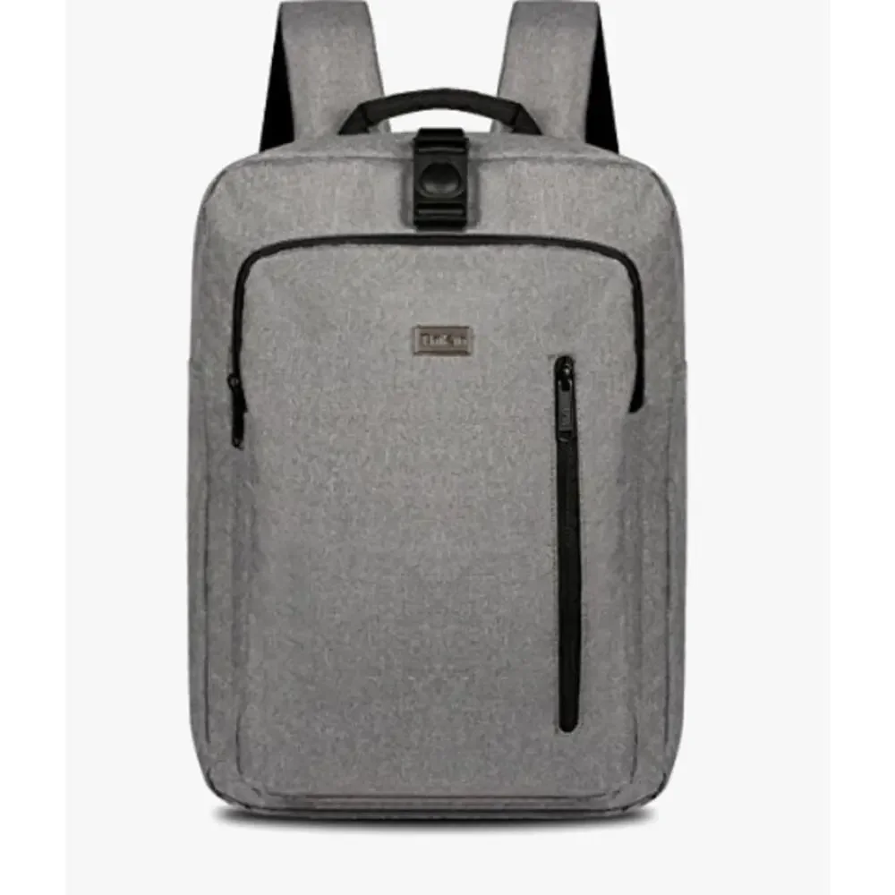 ThiKin Padded Laptop Gray Backpack Utility Unisex Lightweight Structured Quality